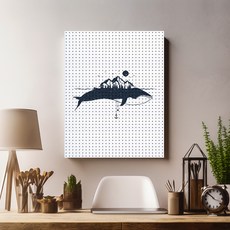 takongpan 鯨魚 UV印刷 洞洞板 600 x 1000 mm, 1個, 混合色