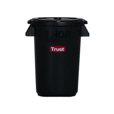 트러스트 원형 미니 다용도 수납 정리 화분, 검정(바디, 덮개), 1단, 1개