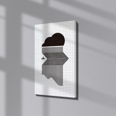 takongpan 線條藝術雨雲UV印刷洞洞板 800 x 1000 mm, 1個, 混合色