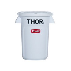 트러스트 원형 미니 다용도 수납 정리 화분, 흰색(바디, 덮개), 1단, 1개