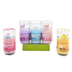 三麗鷗水晶球玩具印章 Hello Kitty + 酷洛米 + 大耳狗 + 美樂蒂 + 布丁狗 組合, 紅色(Hello Kitty), 紫色(酷洛米), 藍色(大耳狗), 粉紅色(美樂蒂) 綠色(布丁狗), 1套