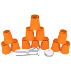 SPEED STACKS PS2X 杯 12p + 快速支架 + 杯架套裝, 霓虹橙