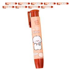 Maket Gamseong 小狗推式橡皮擦, 棕色可可, 10個