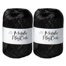 Yarna 金屬玩色線編織線 70g, 103黑色, 2個