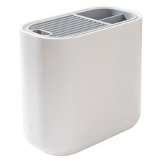 甜蜜商店 廚房水槽多用途餐具筒刀架, 1個, 白色