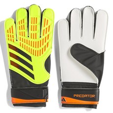 adidas 愛迪達 Predator 訓練守門員手套 雙手穿戴 IQ4026, 1個, 黃色 + 黑色 + 白色