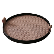EVER HOUSE 復古圓形裝飾托盤, 棕色