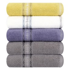 아날도바시니 송월타월 체인 세면타올 140g 20수 면사, 랜덤발송, 5개