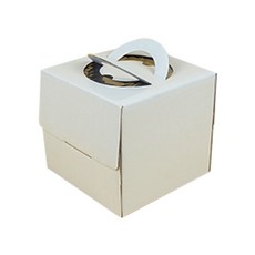 천운패키지 쉬폰케익박스 미니, 화이트무지, 1세트