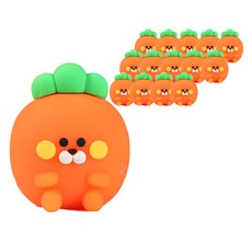 Maket Gamseong 矽膠卡通胡蘿蔔削鉛筆機, 15個, 混合顏色