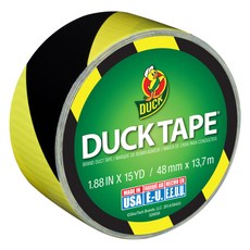 DUCK TAPE 彩色膠帶 安全標示 黃黑色, 1個