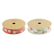 Uniart 聖誕節緞帶雪人樹兩件組, 紅色, 白色, 1套