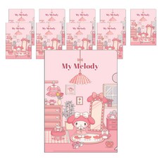 산리오 L자홀더파일 room, 마이멜로디, 10개