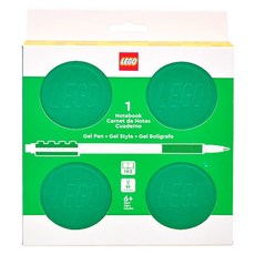 LEGO 附鎖日記本 + 凝膠筆套組 53566, 綠色, 1套
