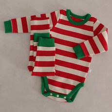 PEEKABOO 童款Bibbib條紋家居上衣長褲套裝