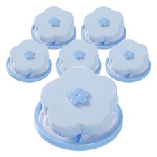 Meo 家用花朵造型直立式洗衣機過濾網, 6個, 藍色
