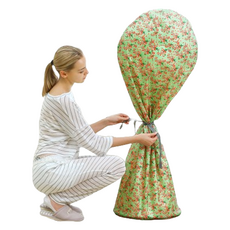 Likezone 平價電風扇收納安全網罩 綠色梅花, 1個, 1入