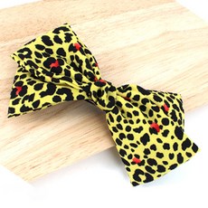 아랑로랑 레오파드 아트 빅리본 논슬립 자동 헤어핀