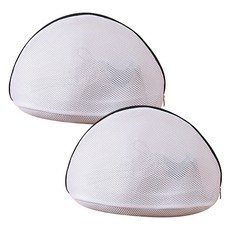 MEO 家用鞋子運動鞋專用半圓形洗衣袋, 白色, 2個