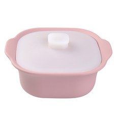 실리닷 실리콘 사각 냄비 전자렌지 소, 1개, 핑크