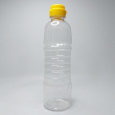 窄口八角PET瓶 500ml + 黃色瓶蓋套組, 72套