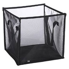 Meo 家用可折疊網眼多功能收納方形洗衣籃, 黑色