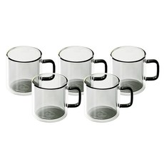 칼딘 더블 월 컬러풀 머그컵 400ml, 그레이, 5개