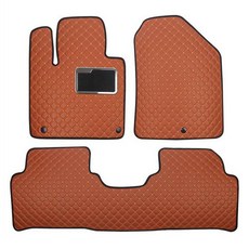 지엠지모터스 차량용 카매트 바닥 장판 시공효과 플로어매트 1열 + 2열 세트, 기아_더올뉴니로 EV 전기차(22년~), 브라운