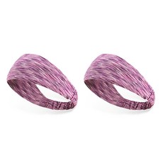 Earlyports 寬版運動慢跑髮帶, 大理石紫色, 2個