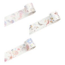 마켓감성 디자인 종이 테이프 3종 세트, B, 1세트