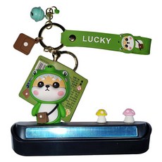 리버폭스 차량용 키링 주차번호 차량번호 알림판 + 공룡 세트, 블랙(알림판), 혼합색상(공룡), 1세트