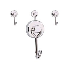 플라카 360도 회전형 자석 고리 후크 16mm, 실버, 4개