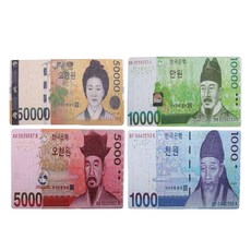 適合長輩的孝親貨幣拼圖 五萬韓元 + 一萬韓元 + 五千韓元 + 一千韓元組合, 36件, 混合顏色, 1個