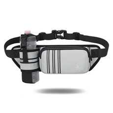 iN&CAMPING 登山 釣魚 運動 跑步 水瓶 腰包 臀包, 灰色