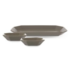 프렐류드 심플레 직사각접시 + 찬기 중 2p 세트 3p, 코코아, 직사각접시(1p) + 찬기 중(2p), 1세트