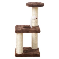 Daysoy 貓咪迷你貓跳台抓板 劍麻, 1個, 棕色