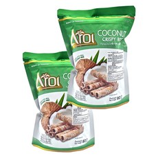 椰子捲心酥 班蘭口味, 80g, 2包