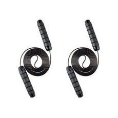 Jjae Jjae Market 鋼絲高速運動跳繩 ERC, 黑色(ERC-7), 2個