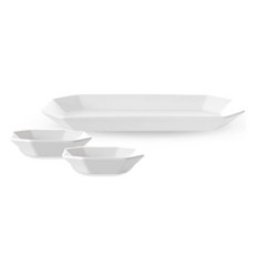 프렐류드 심플레 직사각접시 + 찬기 중 2p 세트 3p, 마시멜로, 직사각접시(1p) + 찬기 중(2p), 1세트