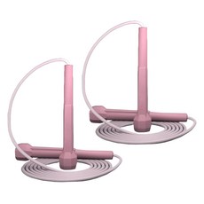 째째마켓 輕量競速健身跳繩, 粉紅色(ERC-5), 2個