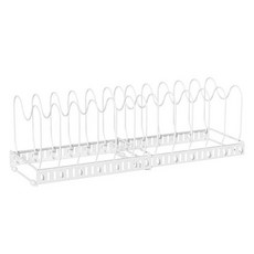 可調節長度伸縮廚房整理架, 13層, 1個, 白色