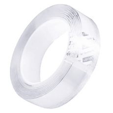 deLi 得力 服貼矽膠雙面膠帶 2mm, 透明, 1個