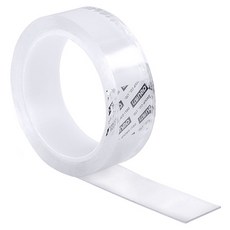 deLi 得力 矽膠黏著雙面膠帶 1mm x 30mm x 3m, 透明, 1個