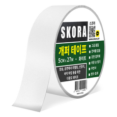 Skora 優質大力膠帶 白色 5cm x 27m, 1個