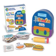 Learning Resources 我的一天Q&A社交情緒學習卡 LER5578, 混合顏色, 1套