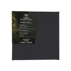 마스터 검정 캔버스 정사각형 S형 20 x 20 cm, 2호, 1개