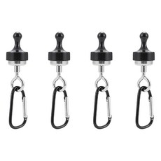 ABM 露營磁吸掛鉤, 黑色, 4個