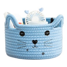 Market Pio 居家貓咪繩編多用途收納籃, 1個, 款式3