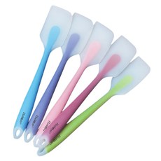 HAKOYA 一體式矽膠彩色刮刀 5件組 HAK-90275, 紅色, 粉紅色, 綠色, 藍色, 紫色, 1套