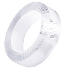 델리 착붙 실리콘 양면테이프 좁은폭 두께 2mm, 투명, 1개